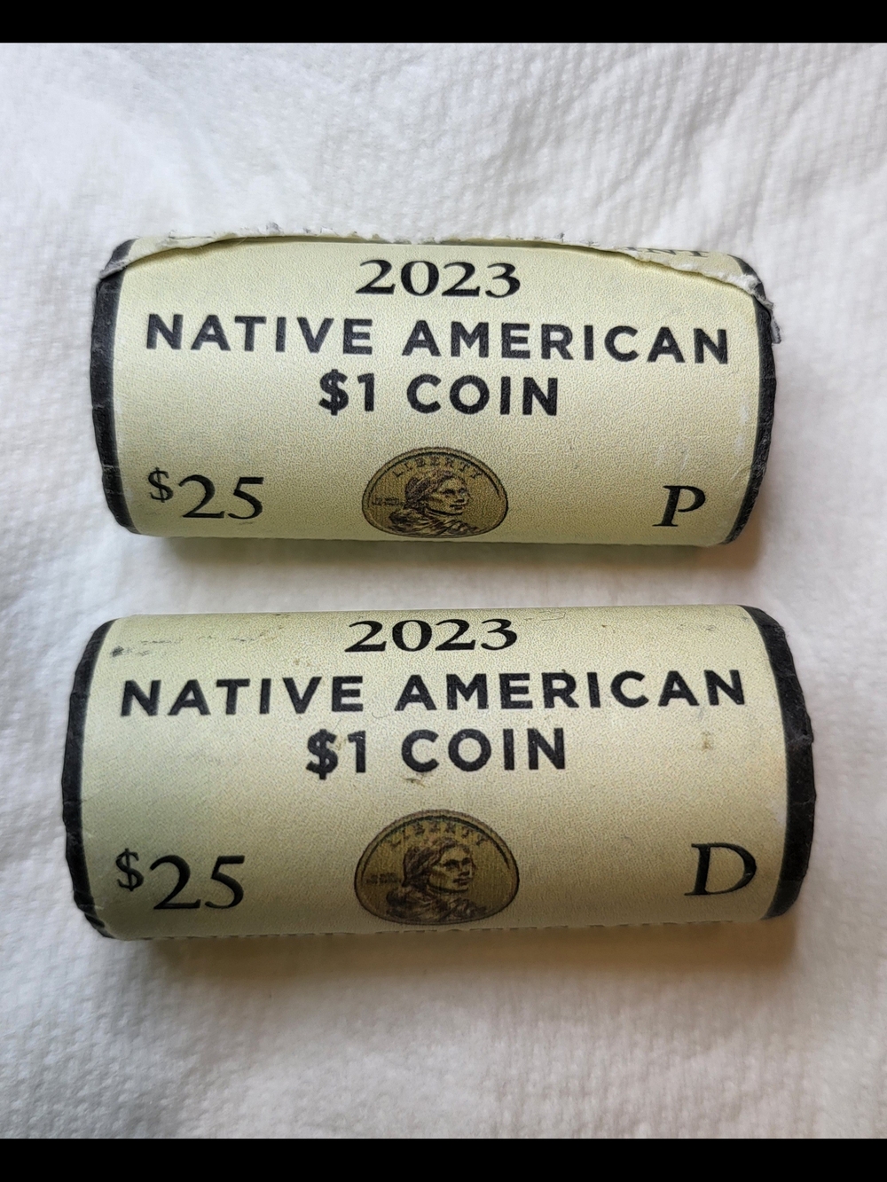 US Mint - 2023 Native American $1 - Two Coin Rolls
